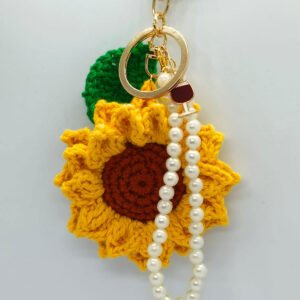 Crochet Sunflower keychain